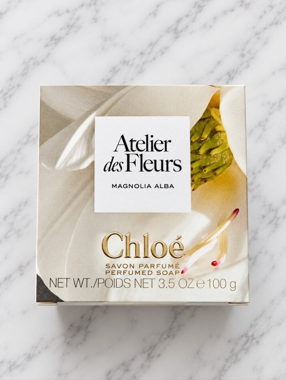 Chloe MAGNOLIA ALBA Atelier de Fleurs Perfumed Soap 3.5 oz/100g NIB!